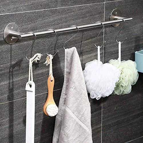 24 Pack ESFUN Round S Shaped Hooks 4 inch Hangers for Kitchen, Bathroom, Bedroom Closet Rod and Office