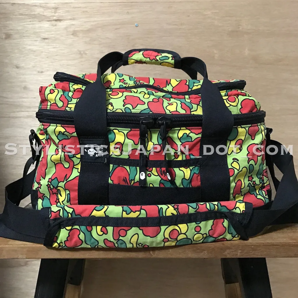 A Bathing Ape Bape Psyche Camo Duffle Bag Red