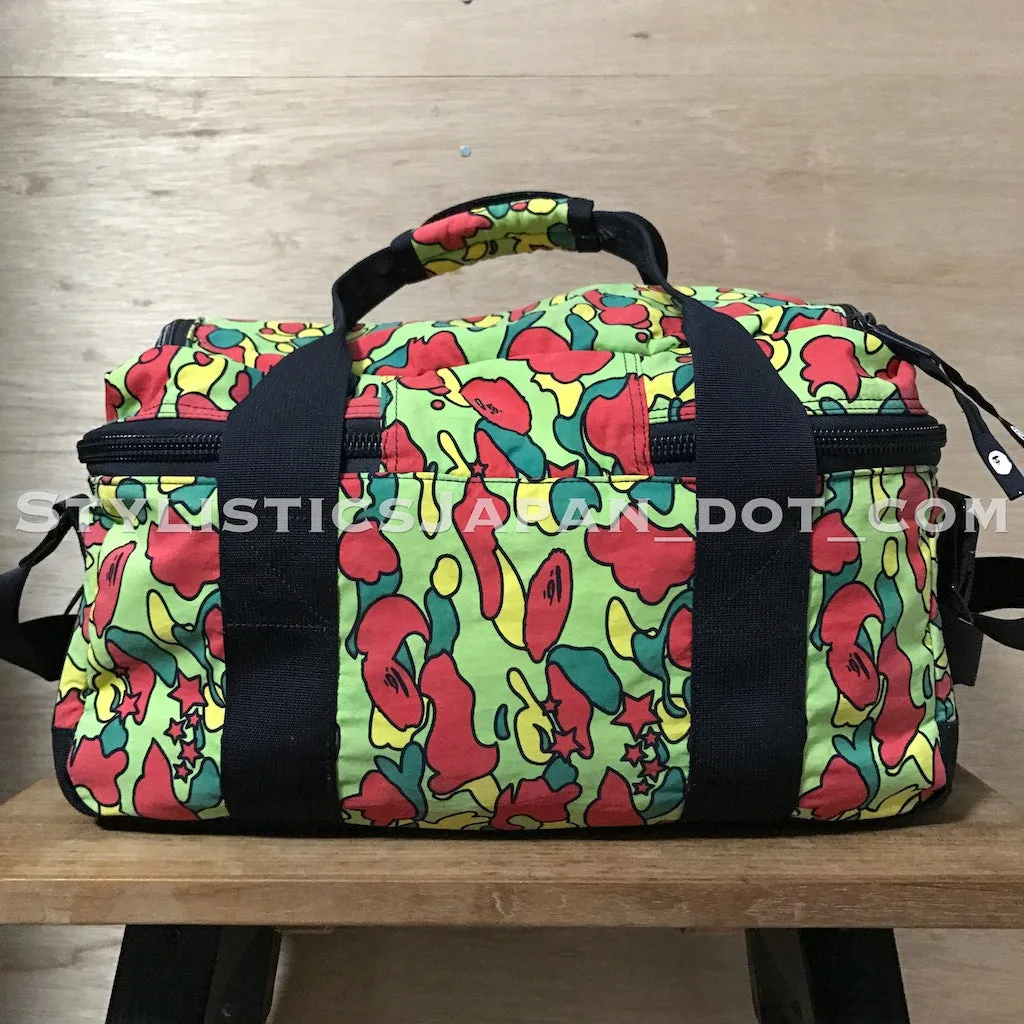A Bathing Ape Bape Psyche Camo Duffle Bag Red