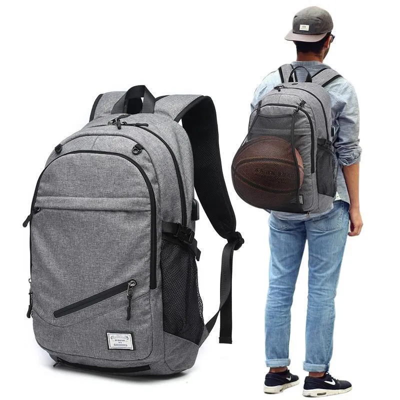 & USB Only available now Free shipping discount Sports W/Ball Port Net Backpack