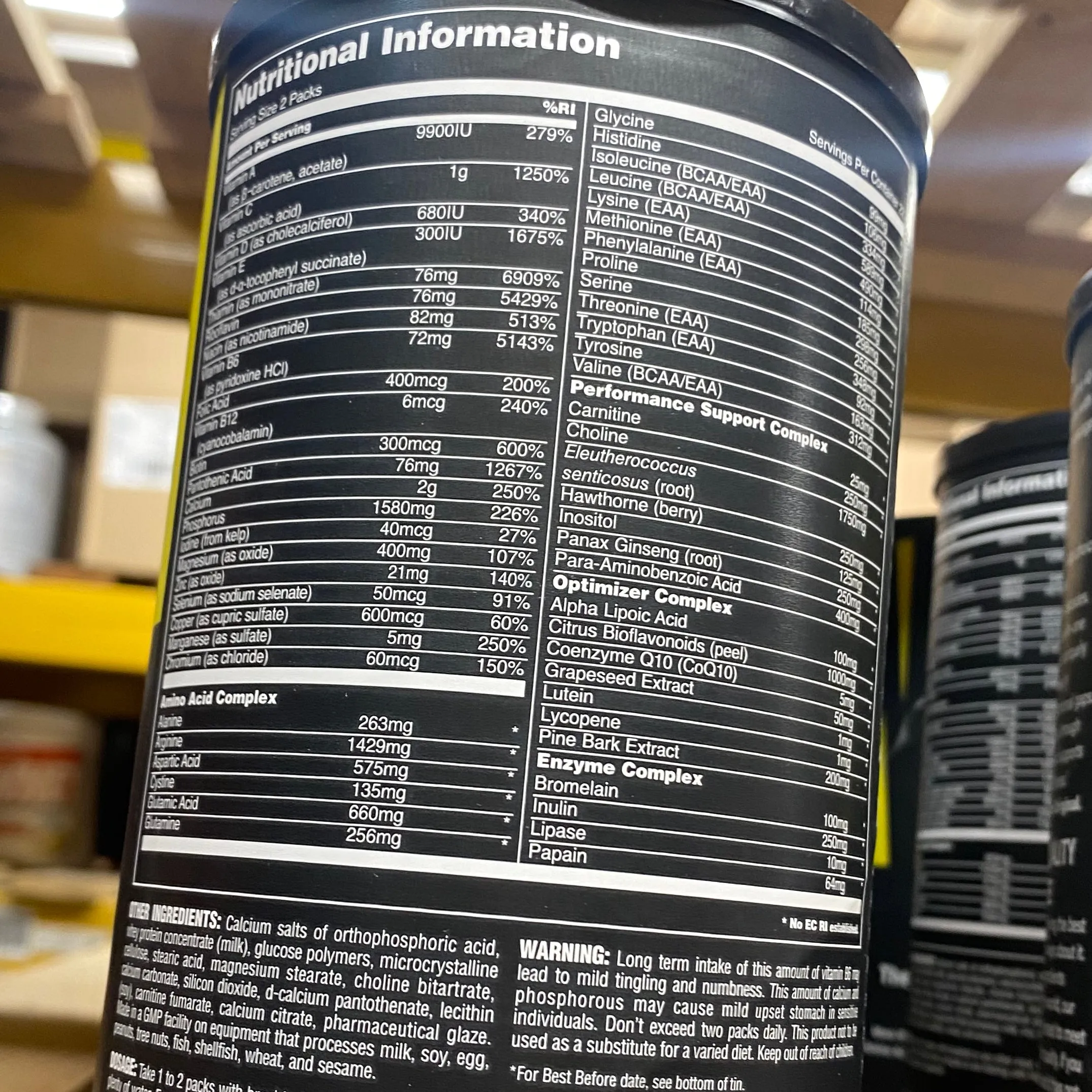 Animal Pak - 44 Packs