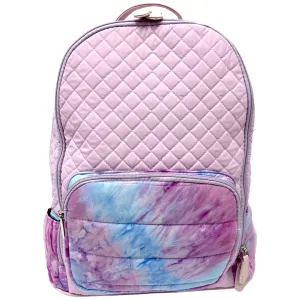 Bari Lynn Pastel Tie Dye Puffer Backpack