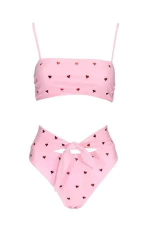 Beach Riot Metallic Heart Penny Bikini Top