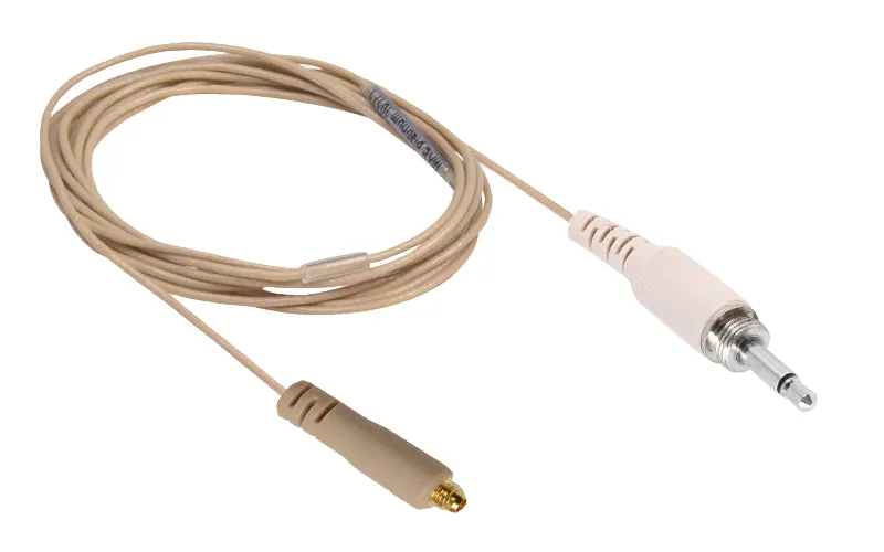 Beige Double Ear Hook Microphone for AKG TA3F Radio Body Pack Transmitter