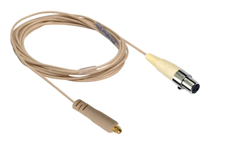 Beige Double Ear Hook Microphone for AKG TA3F Radio Body Pack Transmitter