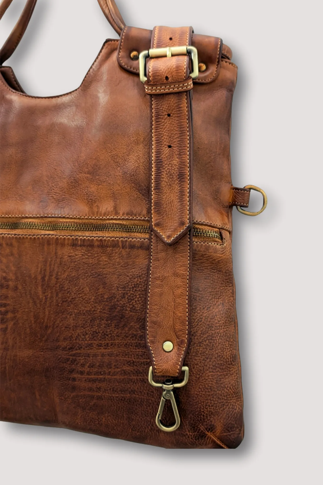 Bella Foldover Tote - Cognac Rocks - Canada