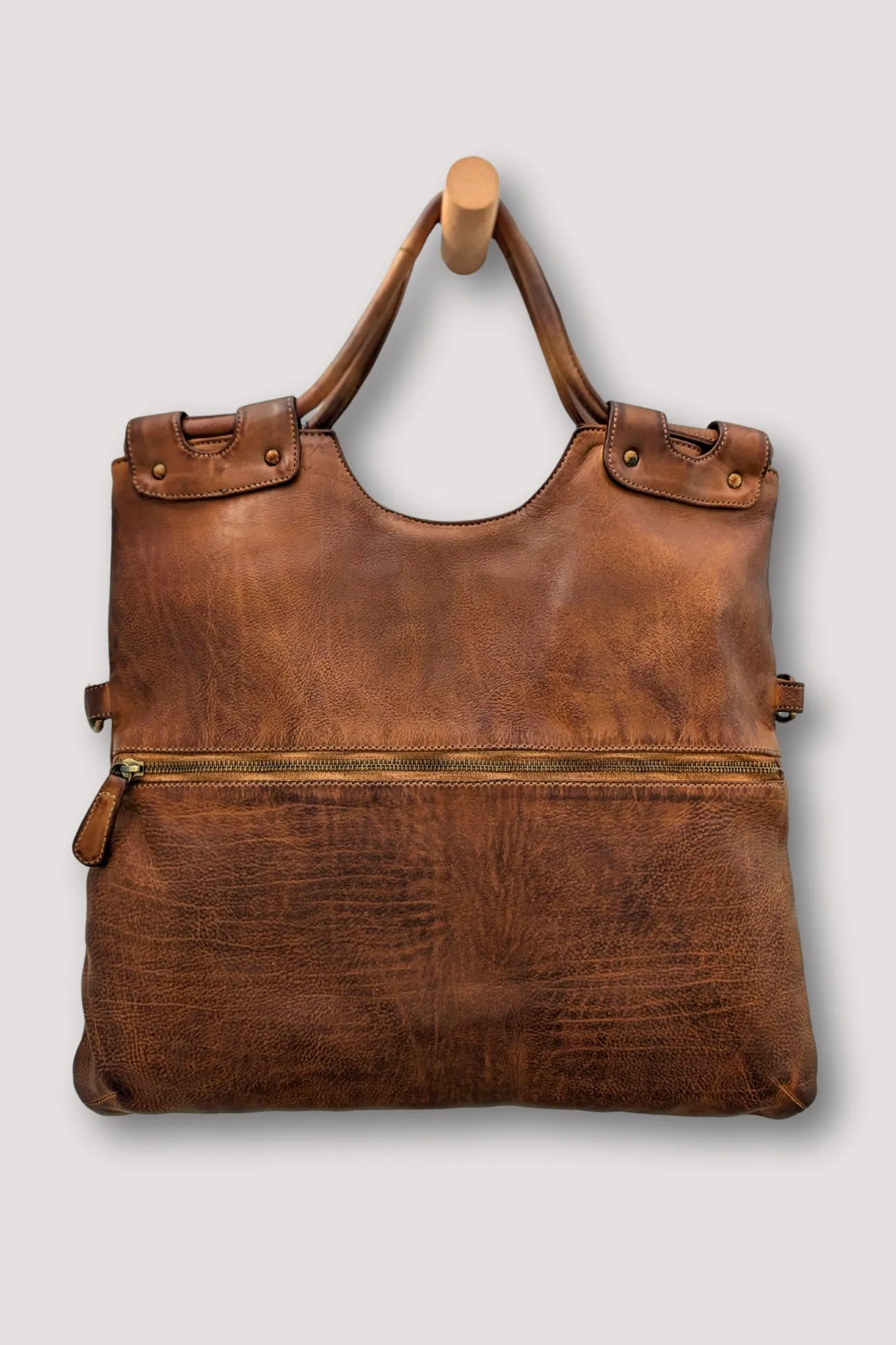 Bella Foldover Tote - Cognac Rocks - Canada