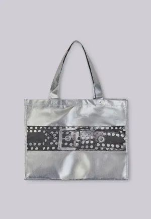 Belted Silver Bag