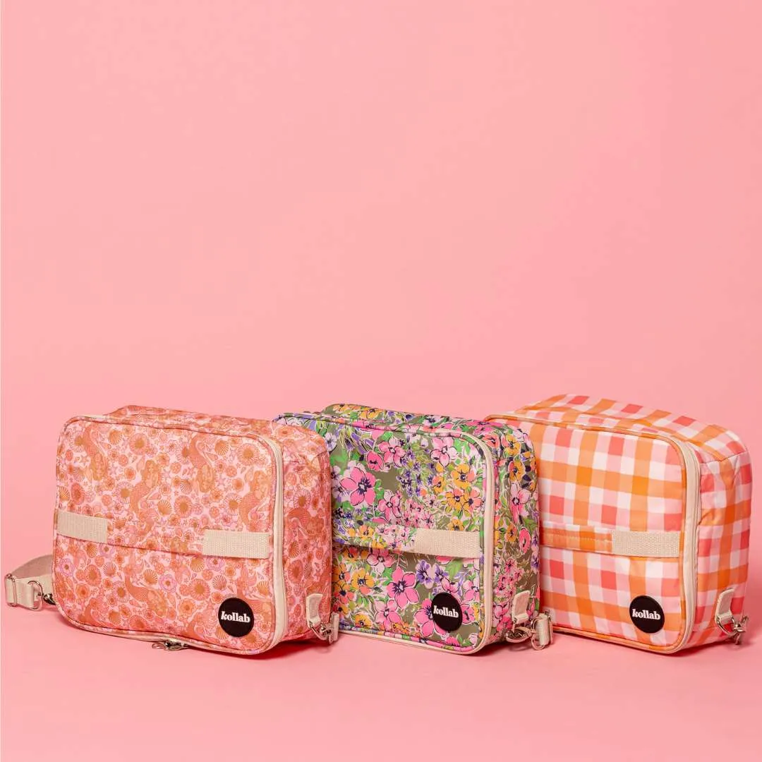 Bento Bag Watermelon Peach Check