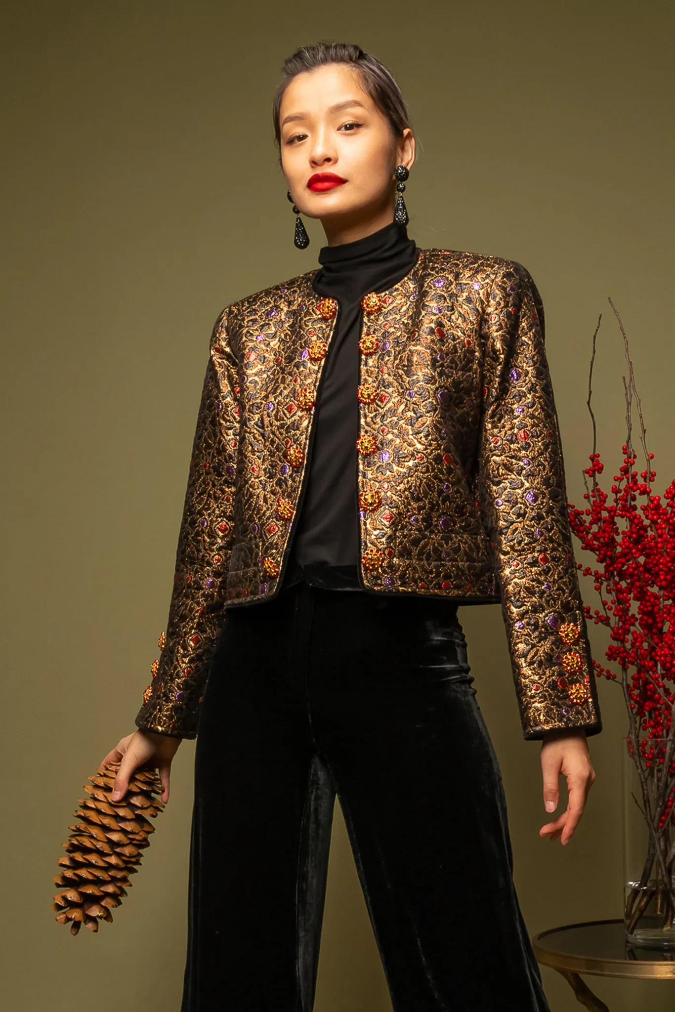 Brocade Crop Jacket