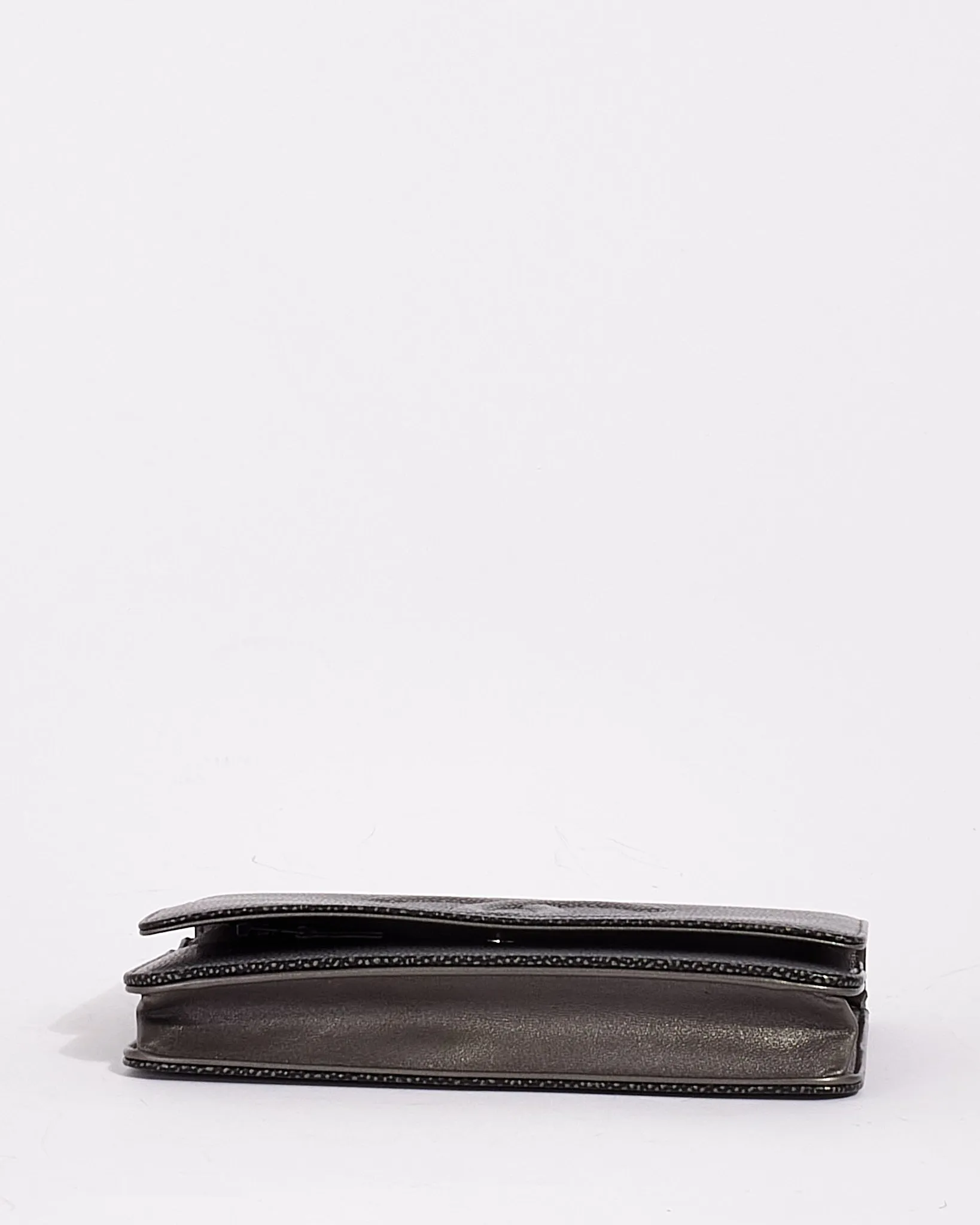 Chanel Dark Metallic Caviar Leather Timeless Wallet on Chain SHW