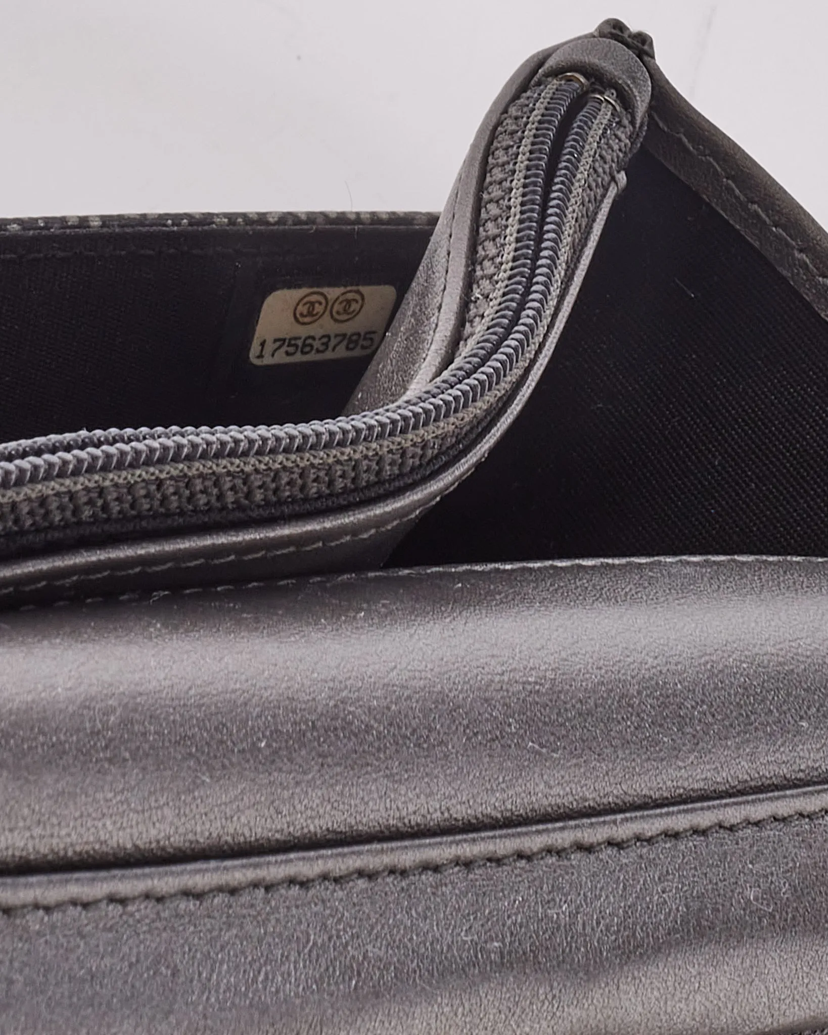 Chanel Dark Metallic Caviar Leather Timeless Wallet on Chain SHW