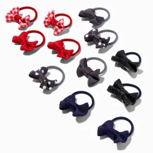 Claire's Club School Bow Hair Ties - 10 Pack