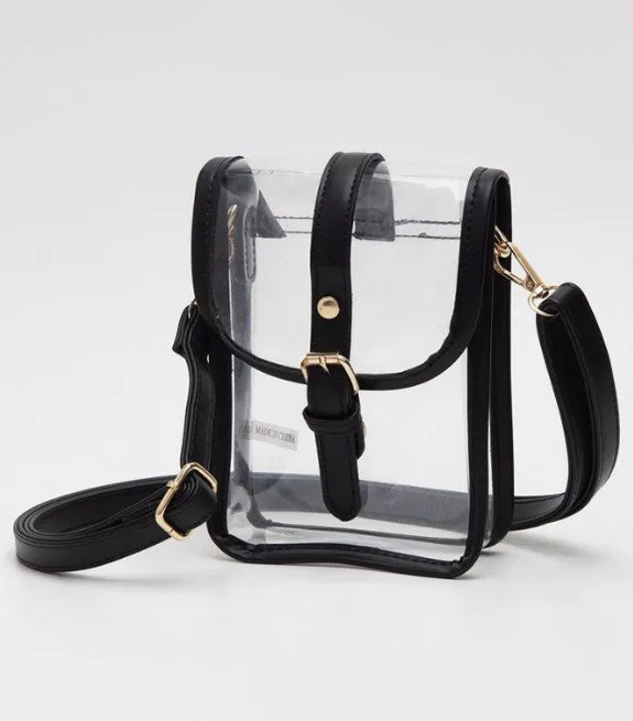 Clear Stadium Crossbody - Black #8988