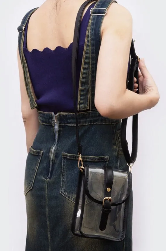 Clear Stadium Crossbody - Black #8988
