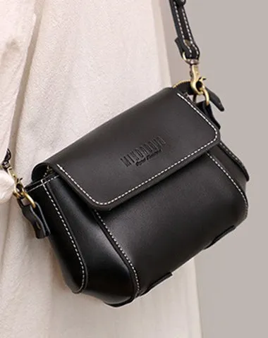 Coffee LEATHER Small Cute Side Bag WOMEN SHOULDER BAG Small Crossbody Purse FOR WOMEN