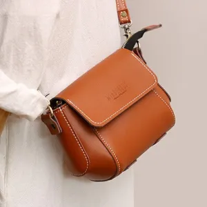 Coffee LEATHER Small Cute Side Bag WOMEN SHOULDER BAG Small Crossbody Purse FOR WOMEN