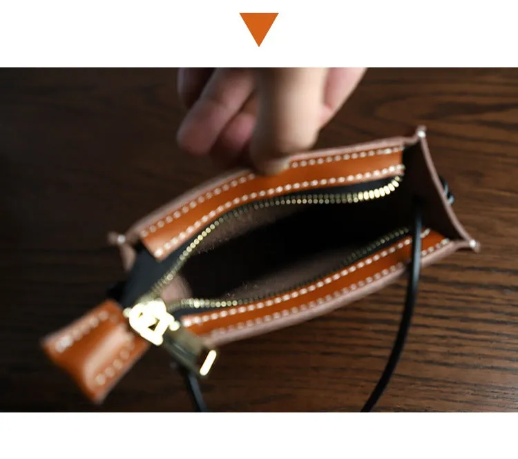 Cute Black Leather Phone Purse Women Side Bag Box Phone Crossbody Purse For Women