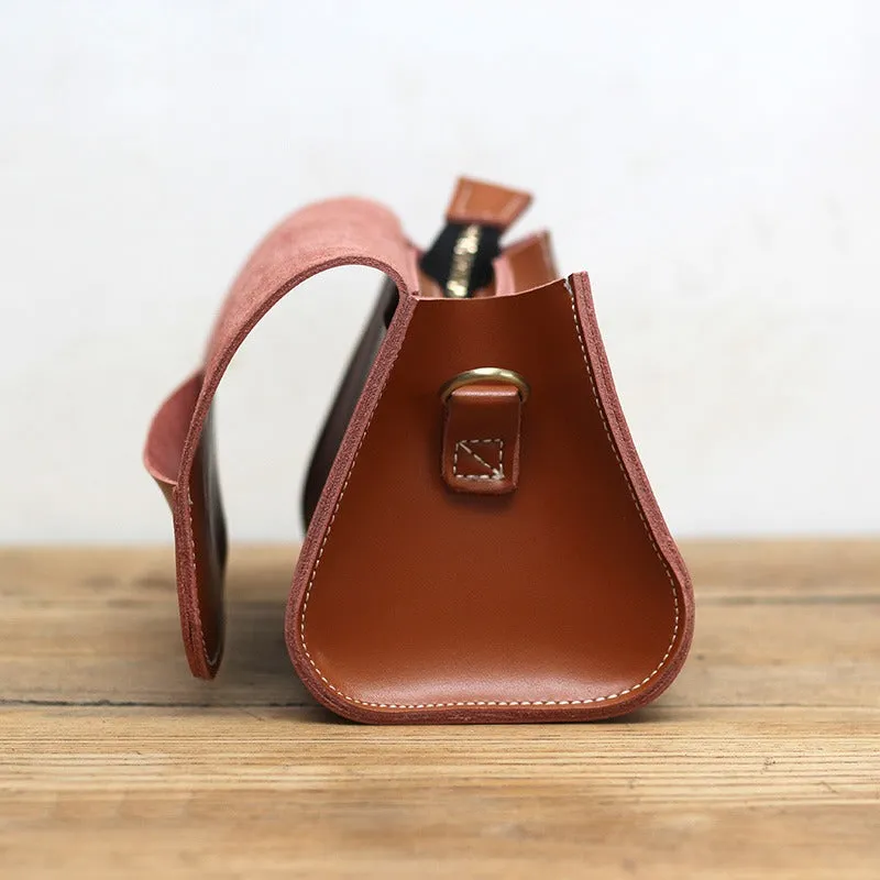 Cute Black LEATHER Small Side Bag Handmade WOMEN Crossbody BAG Phone Purse FOR WOMEN