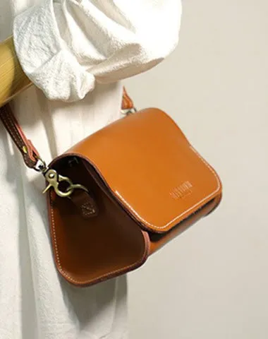 Cute Black LEATHER Small Side Bag Handmade WOMEN Crossbody BAG Phone Purse FOR WOMEN