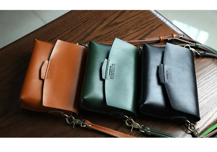 Cute LEATHER Small Side Bag Brown WOMEN SHOULDER BAG Small Handmade Crossbody Purse FOR WOMEN