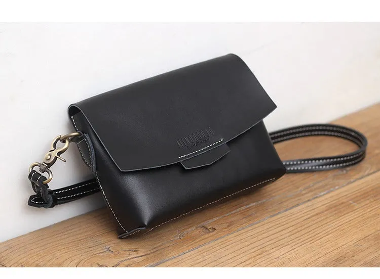 Cute LEATHER Small Side Bag Brown WOMEN SHOULDER BAG Small Handmade Crossbody Purse FOR WOMEN