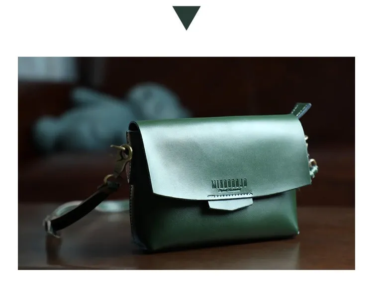 Cute LEATHER Small Side Bag Brown WOMEN SHOULDER BAG Small Handmade Crossbody Purse FOR WOMEN