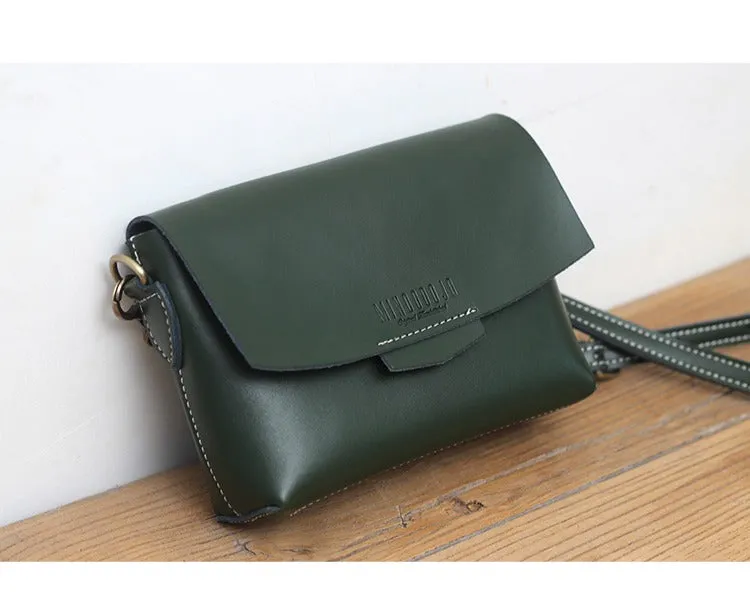 Cute LEATHER Small Side Bag Brown WOMEN SHOULDER BAG Small Handmade Crossbody Purse FOR WOMEN