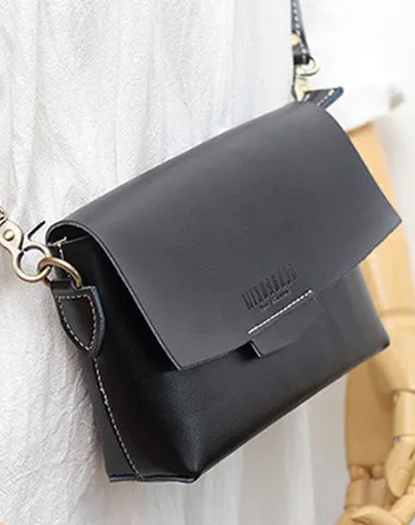 Cute LEATHER Small Side Bag Brown WOMEN SHOULDER BAG Small Handmade Crossbody Purse FOR WOMEN