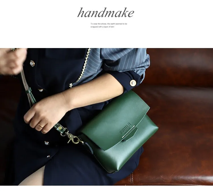 Cute LEATHER Small Side Bag Brown WOMEN SHOULDER BAG Small Handmade Crossbody Purse FOR WOMEN