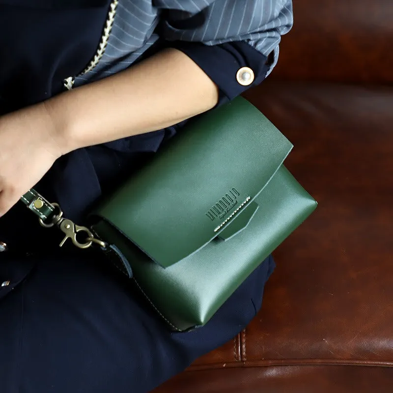 Cute LEATHER Small Side Bag Brown WOMEN SHOULDER BAG Small Handmade Crossbody Purse FOR WOMEN