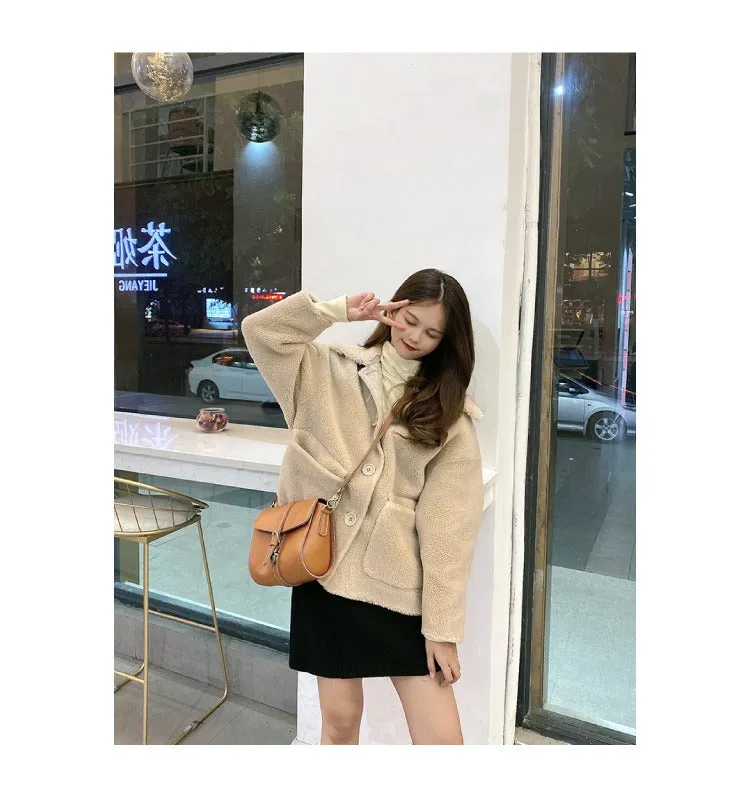 Cute LEATHER Small Side Bag Coffee WOMEN SHOULDER BAG Small Crossbody Purse FOR WOMEN