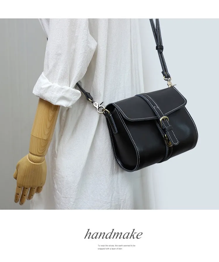 Cute LEATHER Small Side Bag Coffee WOMEN SHOULDER BAG Small Crossbody Purse FOR WOMEN