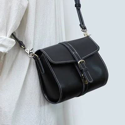 Cute LEATHER Small Side Bag Coffee WOMEN SHOULDER BAG Small Crossbody Purse FOR WOMEN