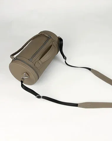 Cute Womens Green Leather Bucket Shoulder Purse Barrel Crossbody Bag Purse for Ladies
