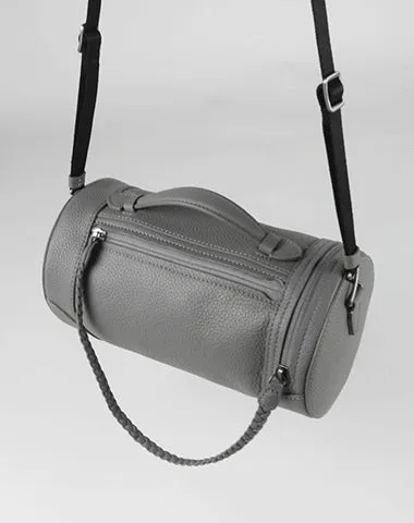 Cute Womens Green Leather Bucket Shoulder Purse Barrel Crossbody Bag Purse for Ladies