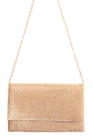 Dani Shoulder Bag  in Gold by Whiting and Davis - RENTAL