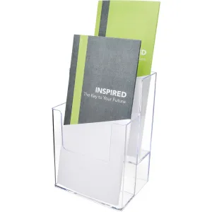 Deflecto Multi-Compartment DocuHolder - Extra-Deep Leaflet Display
