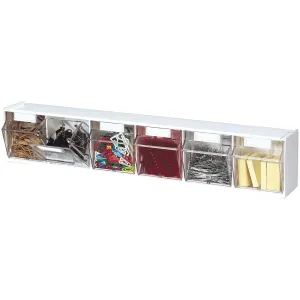Deflecto Tilt Bin Interlocking Multi-Bin Storage Organizer