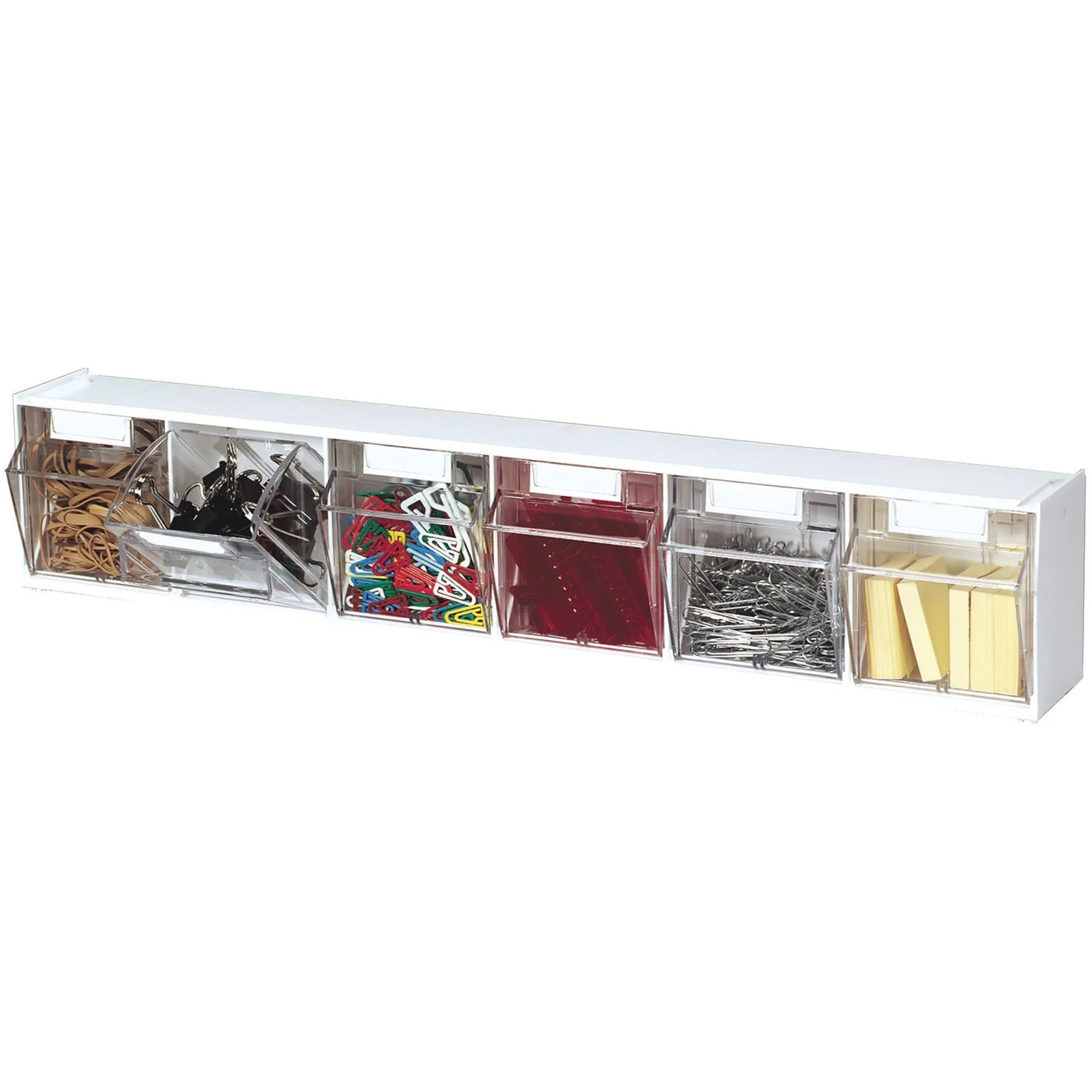 Deflecto Tilt Bin Interlocking Multi-Bin Storage Organizer