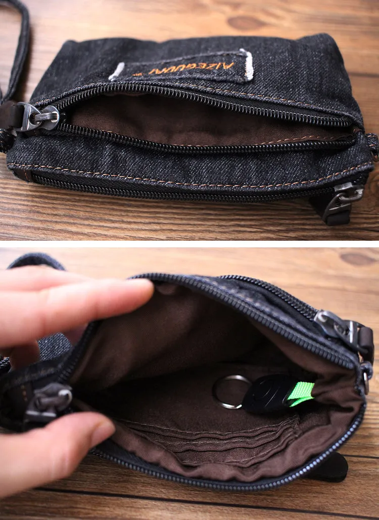 Denim Crossbody Phone Purse Womens Denim Shoulder Bag Small Wristlet Purse