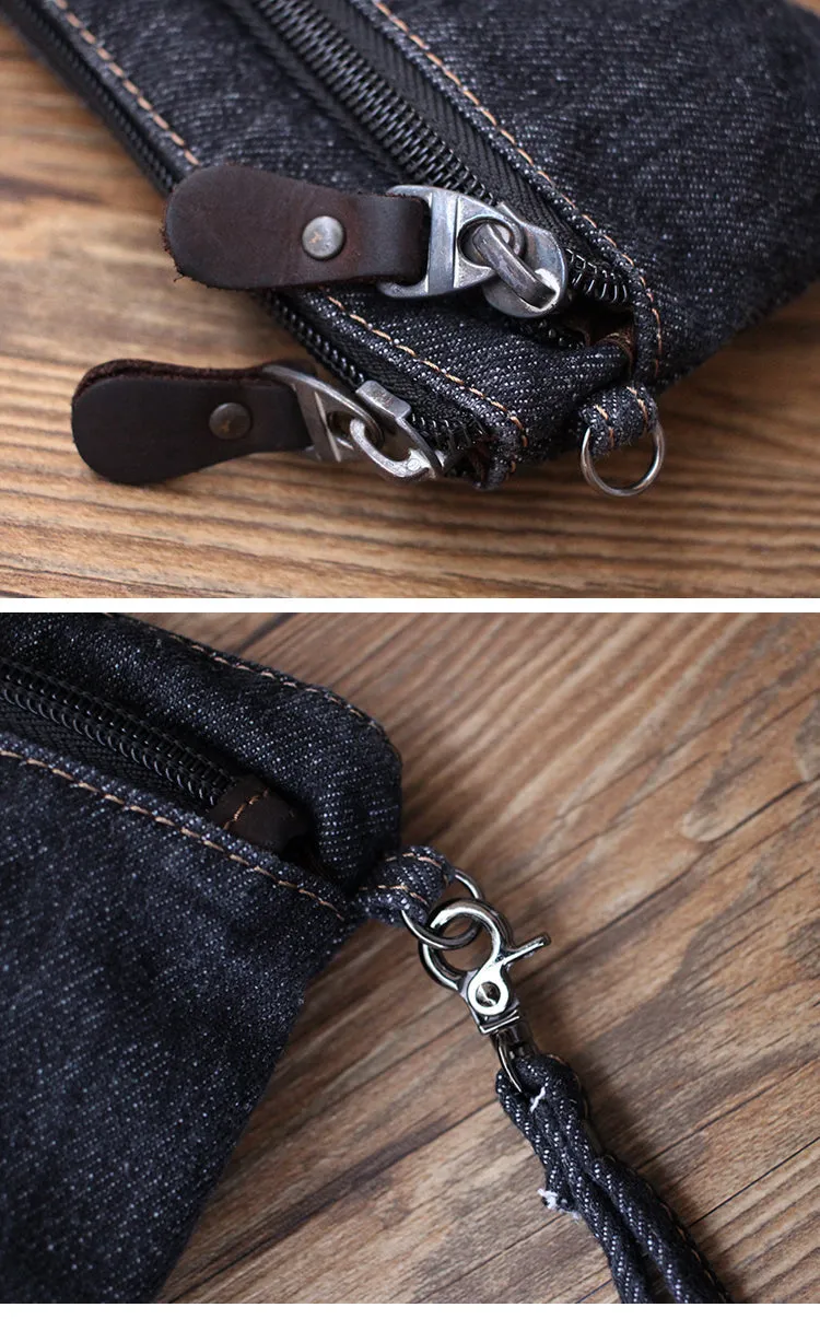 Denim Crossbody Phone Purse Womens Denim Shoulder Bag Small Wristlet Purse