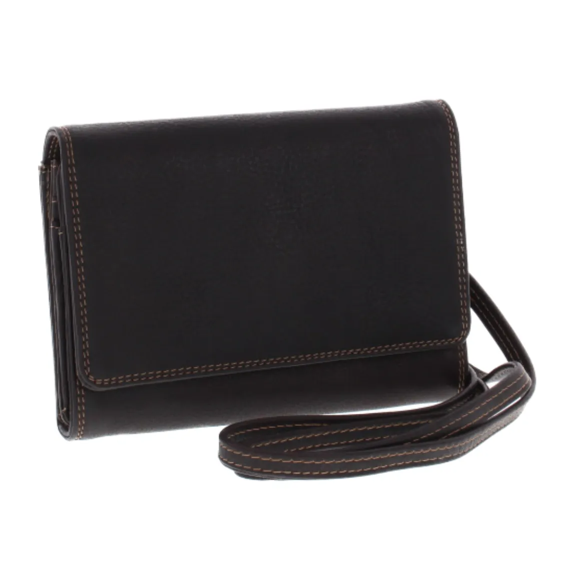 Derek Alexander Small Crossbody Wallet - Black