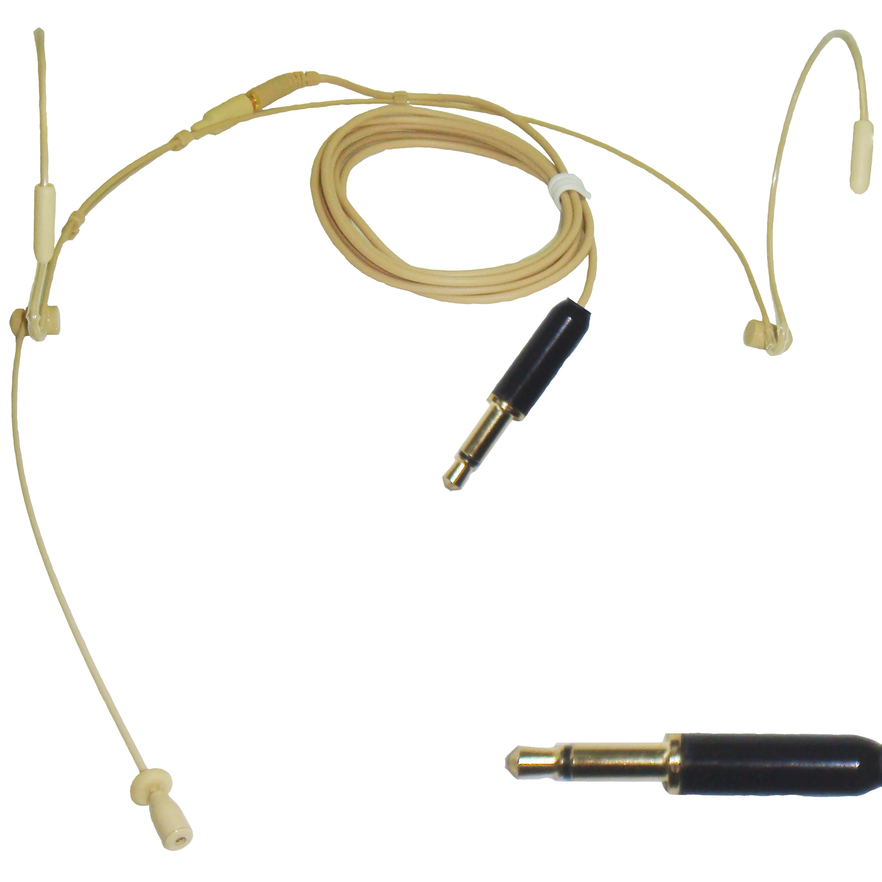 Double Ear Hook Microphone for 3.5mm Jack TOA WM Wireless Body Pack Transmitter