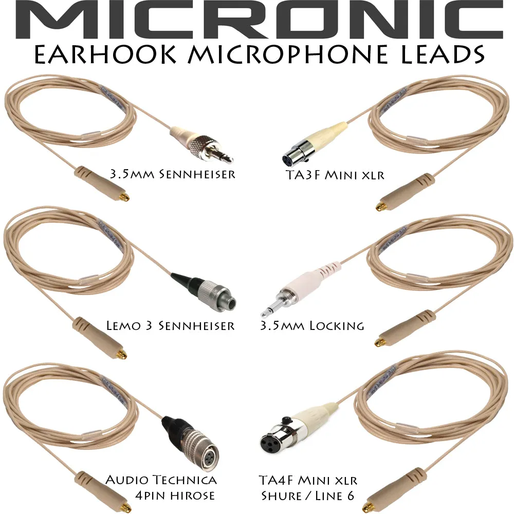 Double Ear Hook Microphone for Lectrosonics 5 Pin Mini XLR Body Pack Transmitter