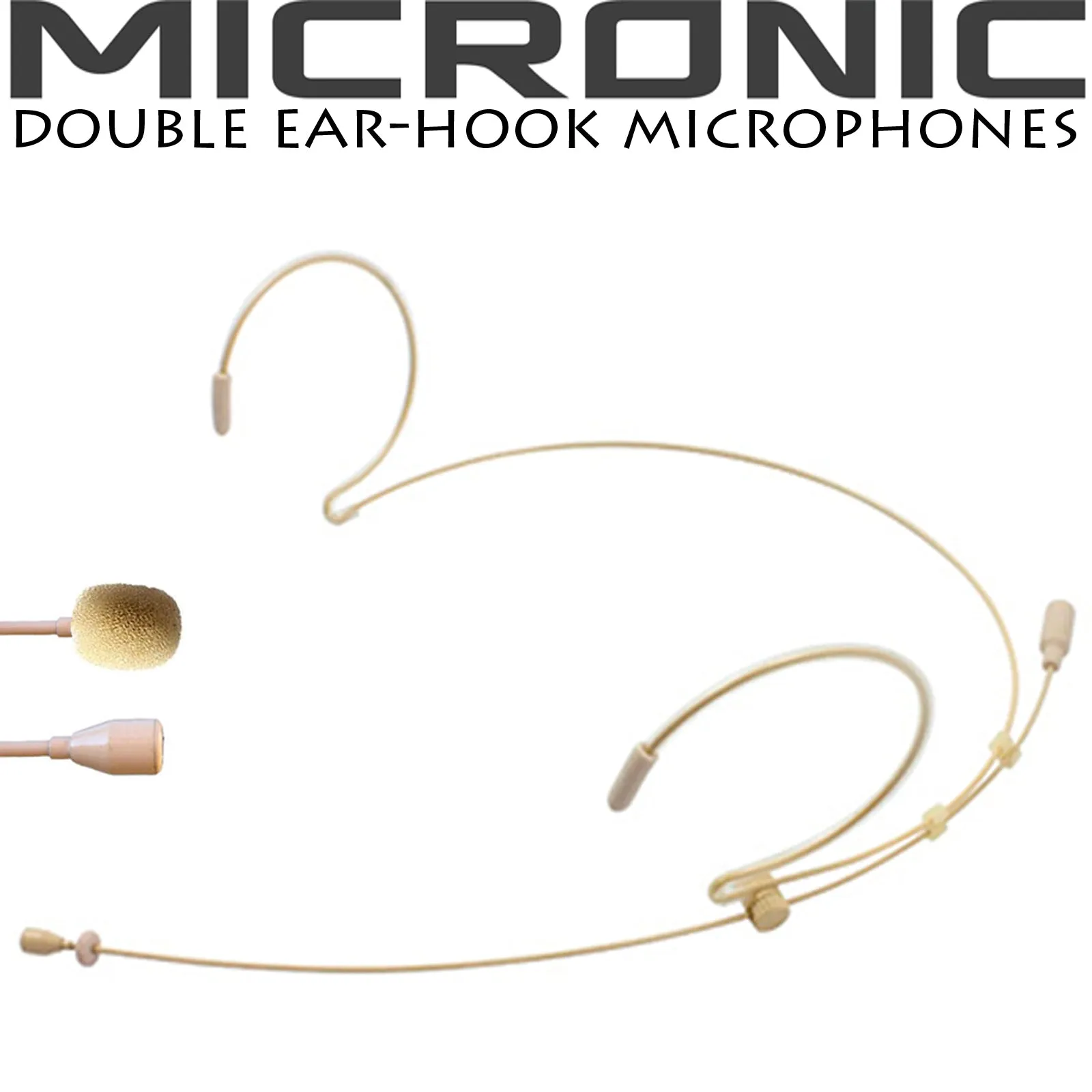 Double Ear Hook Microphone for Lectrosonics 5 Pin Mini XLR Body Pack Transmitter