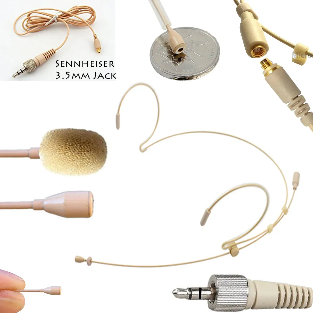 Double Ear Hook Microphone for Lectrosonics 5 Pin Mini XLR Body Pack Transmitter