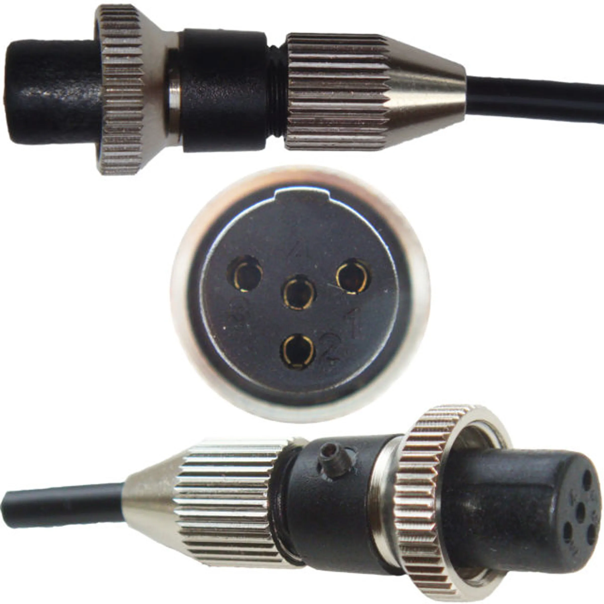 Double Ear Hook Microphone for Mipro 4 Pin Mini XLR Radio Body Pack Transmitter
