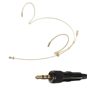 Double Ear Hook Microphone for Sony UTX WRT 3.5mm Jack & 4 Pin Hirose Transmitters