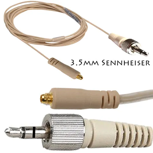 Double Ear Hook Microphone for Trantec Lemo 4, 3.5mm Jack, 4 Pin Mini XLR Transmitters